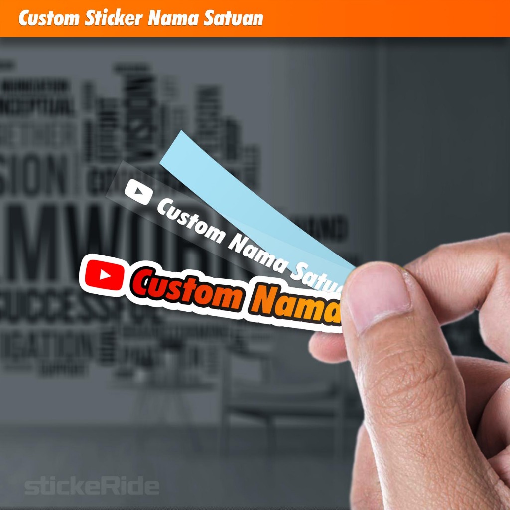 Sticker Custom Nama Satuan