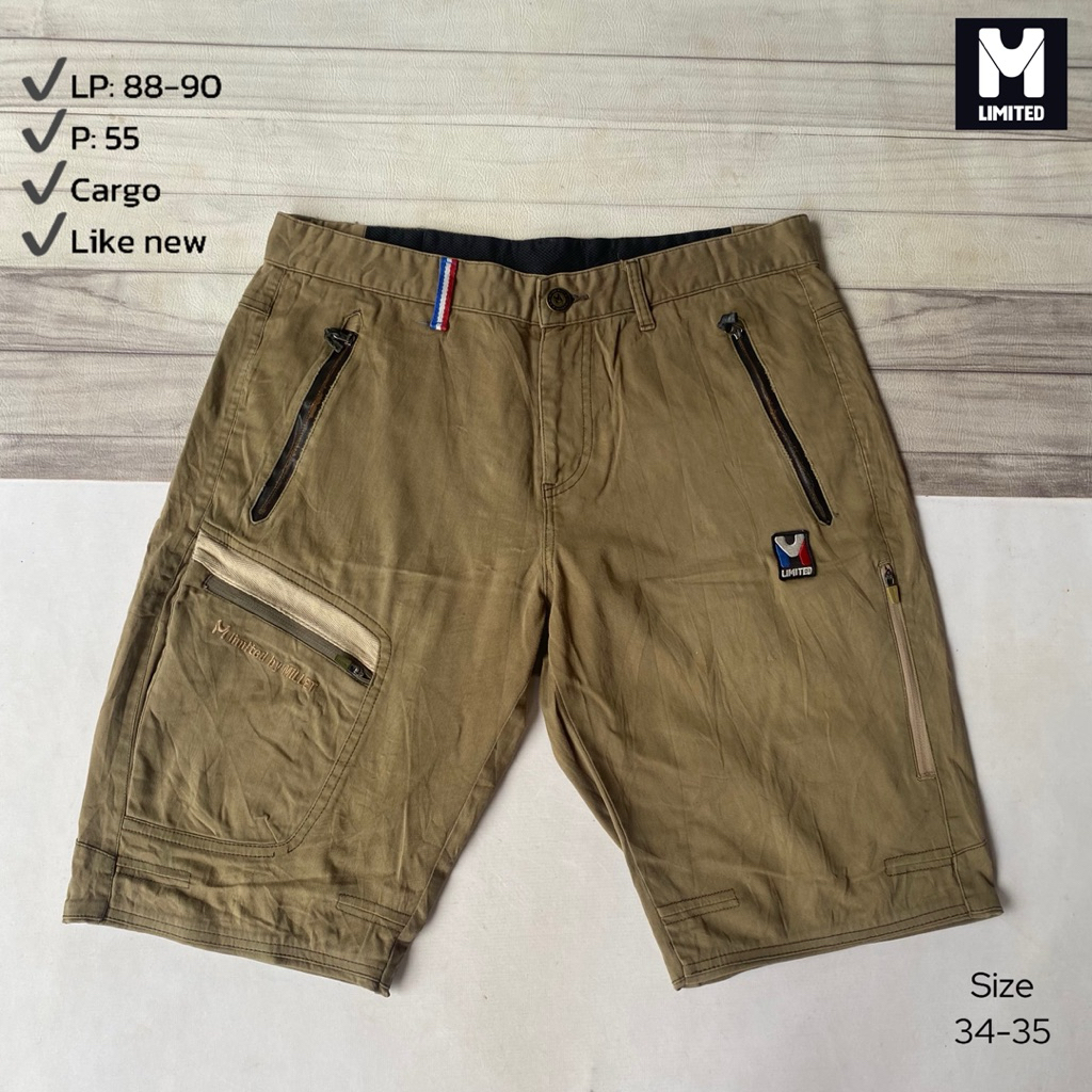 Celana outdoor Cargo pendek brand Mlimited like new