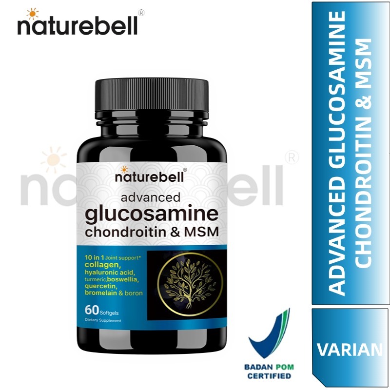 Glucosamine Chondroitin: 1500mg Glukosamin & 1200mg Kondroitin - 60 Kapsul Lunak