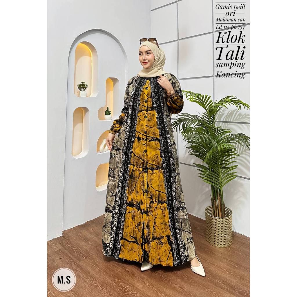 SR02 GAMIS TWILL ORI SLIM- GAMIS TWILL LD 112-117 | GAMIS TWILL ORI PREMIUM | TWILL BATIK PEKALONGAN