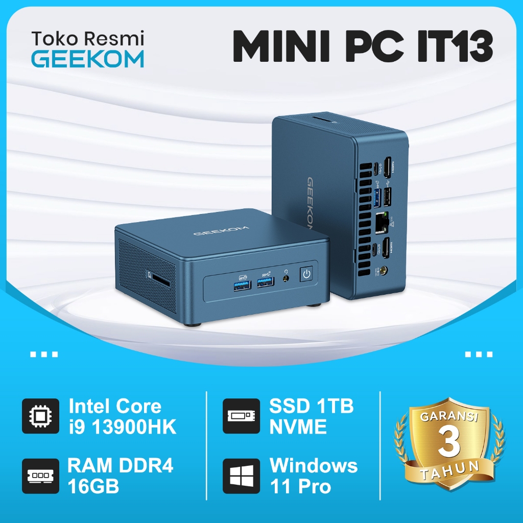 GEEKOM IT13 Intel 13th Gen i9 13900HK, 16GB RAM 1TBSSD,8K UHD,USB4,WiFi 6E Mini PC 2026 Edition