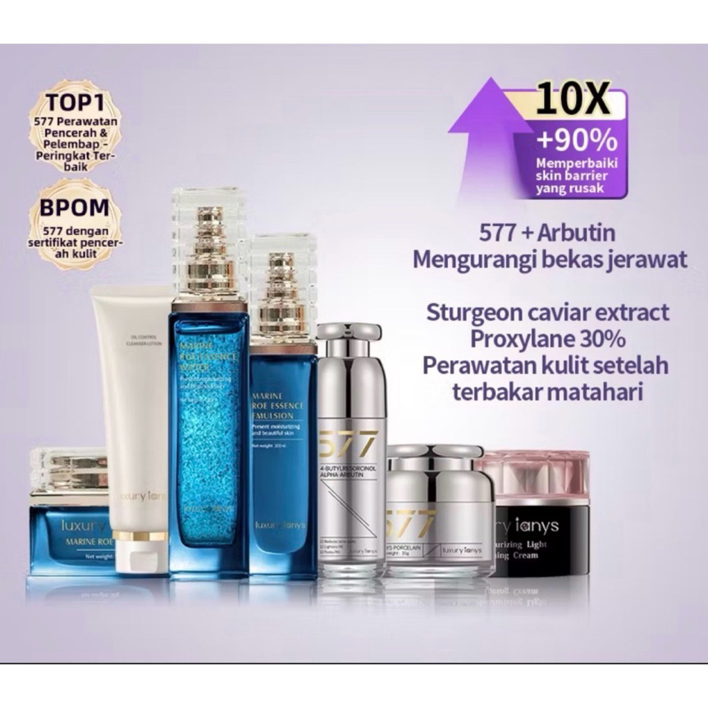 LUXURY SKINCARE BEAUTY Whitening Repairing Skin Facial Care Set 577 menghilangkan noda hitam memperc