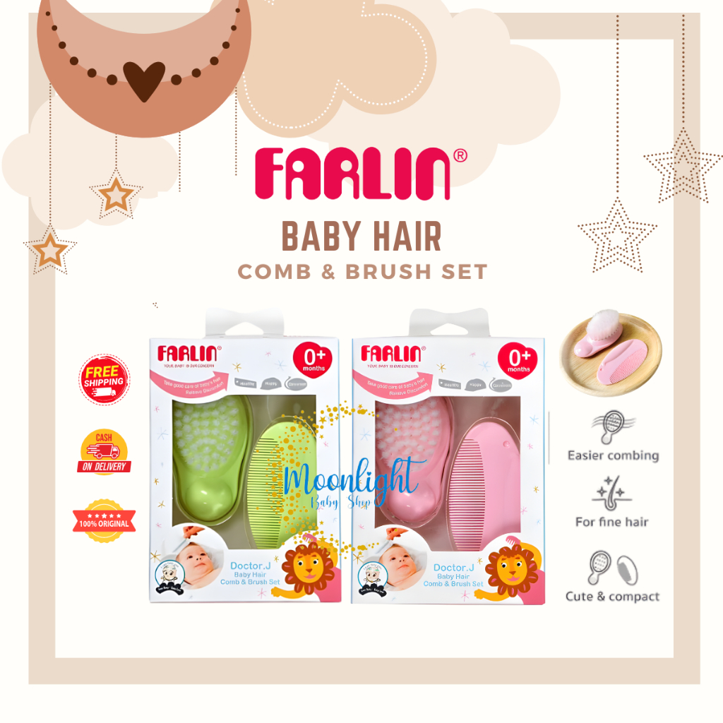 Farlin Baby Comb and Brush Rounded - Sikat Sisir Bayi
