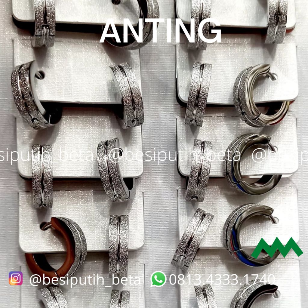 anting besi putih ambon / besi putih asli