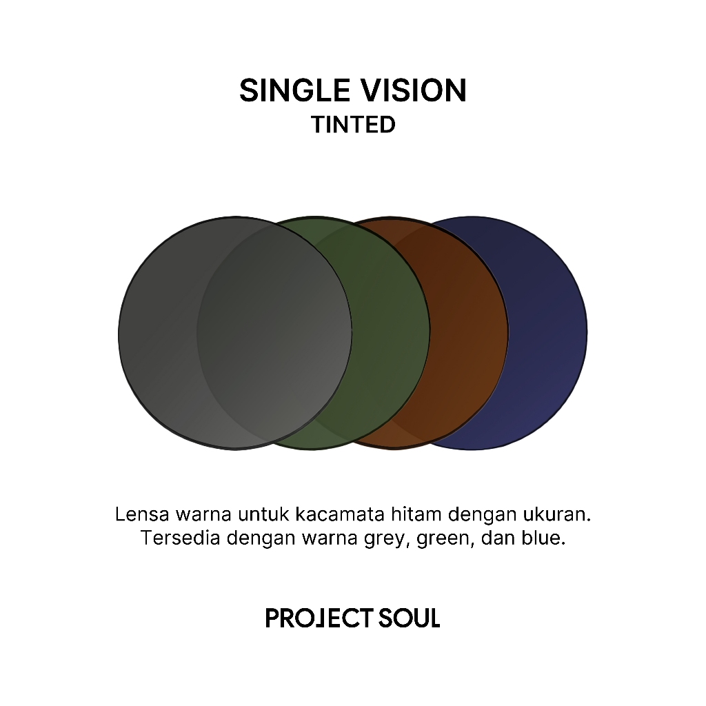Project Soul - Tinted Single Vision Lens Lensa Kacamata