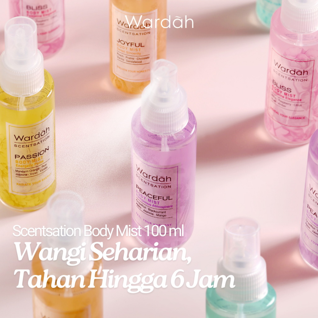 Wardah Scentsation Body Mist 100 ml - Parfum Wanita Wangi Tahan Lama Hingga 5 Jam - Mudah Dibawa - C