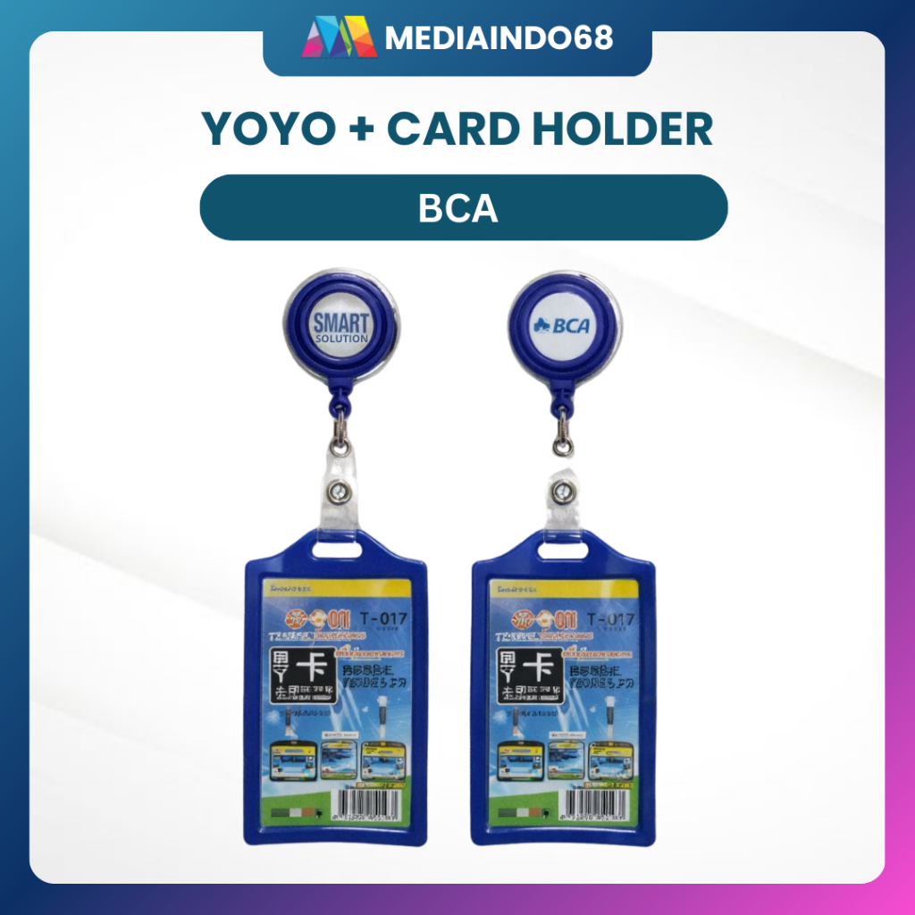 Yoyo Gantungan Id Card Stainless Putar Logo BCA Smart Solution
