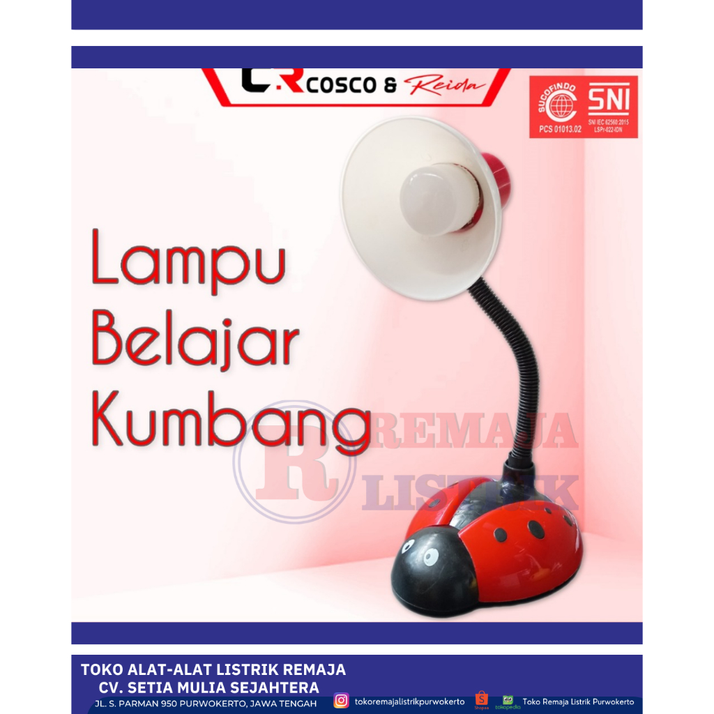 Lampu Belajar Kumbang Karakter Reida E27 (tanpa lampu)