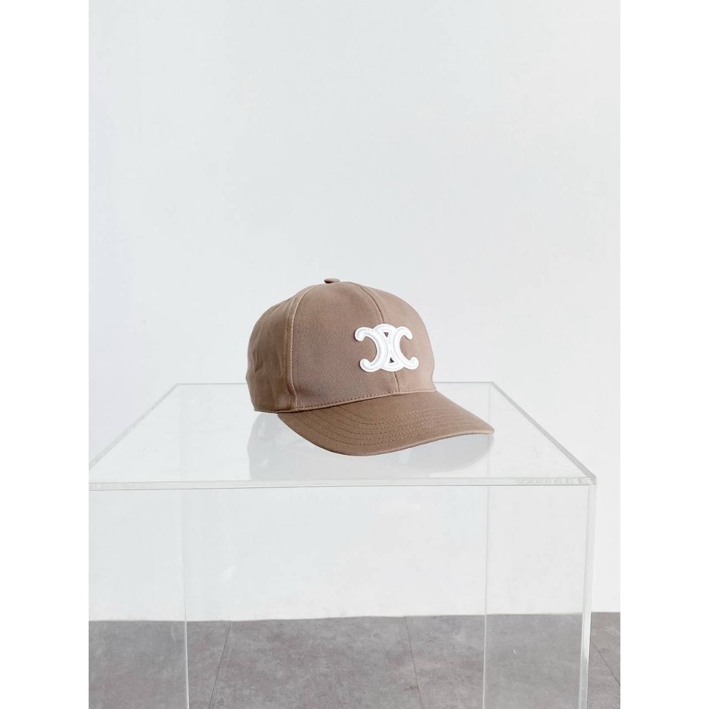 Celine Triomphe Baseball Cap Greige