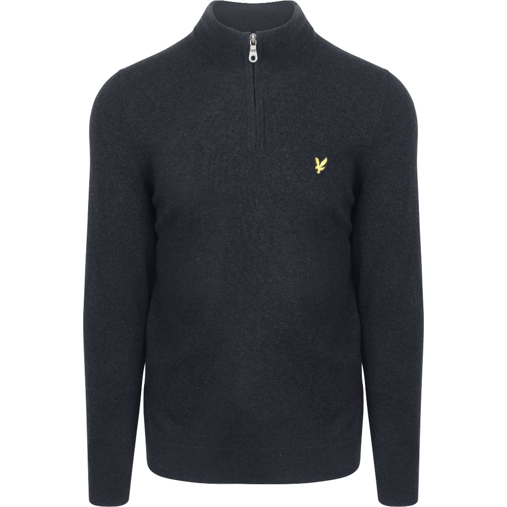 Lyle & Scott Half Zip Pullover Lambswool (Navy) Original
