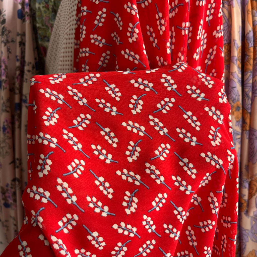 kain ceruti premium motif bunga kecil- kain ceruti luxury untuk gamis dan abaya