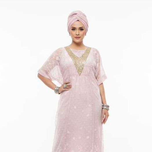Eprise Kaftan N - AP1303 Pink | Gaun Maxi Wanita Muslim | Dress Kaftan | Dress Lebaran