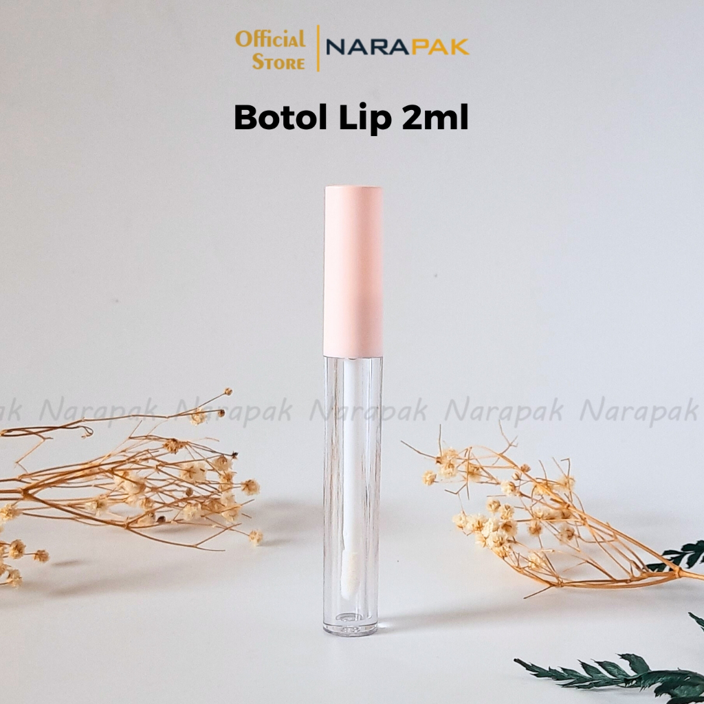 Botol Lip Cream 2ml Akrilik Bening / Frosted Tutup Pink Botol Lipgloss Liptint Lip Serum LG15