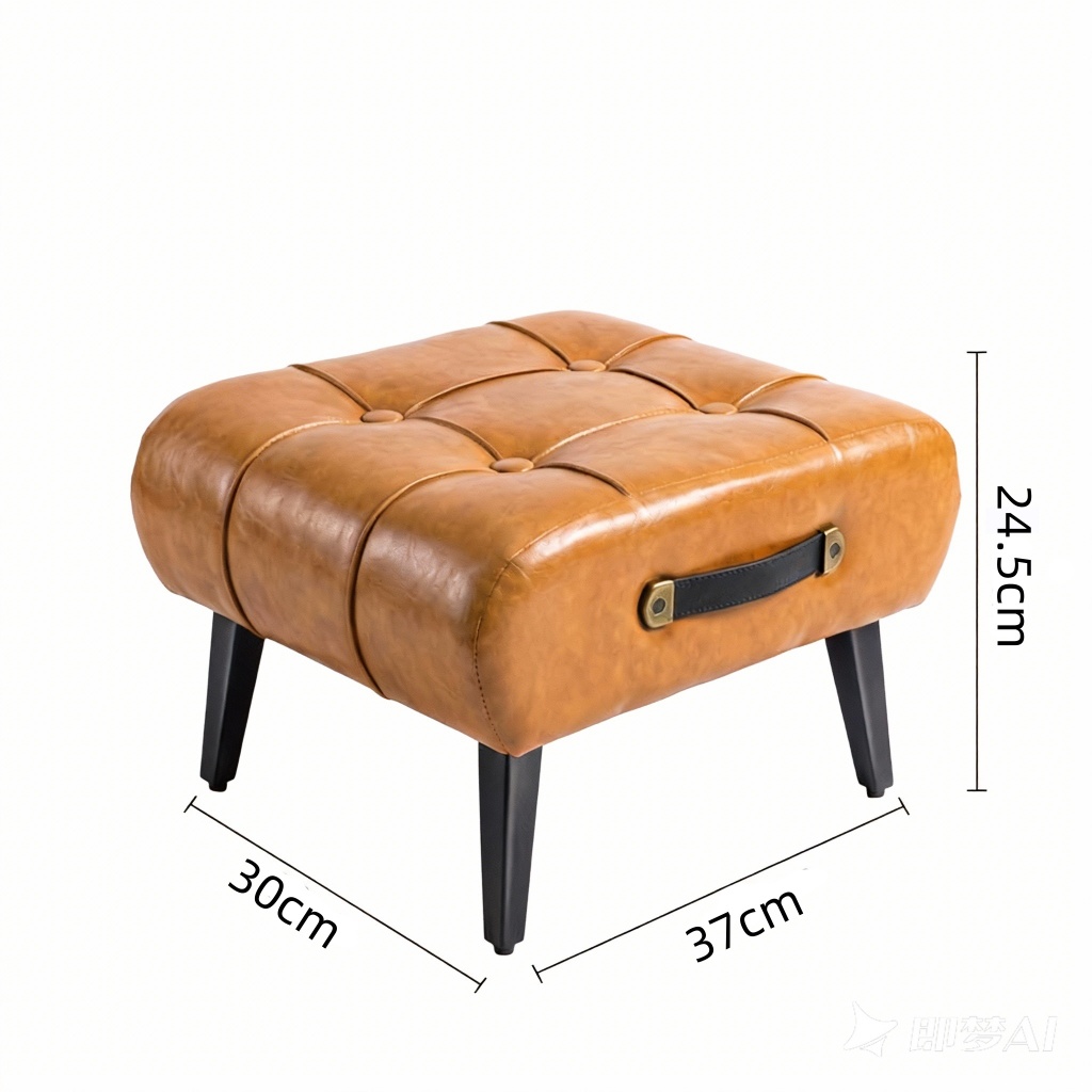 Kursi Stool Sofa Minimalis / Bangku Kulit / Kotak Bangku Sofa Kursi Minimalis / Sofa Kaki Besi /