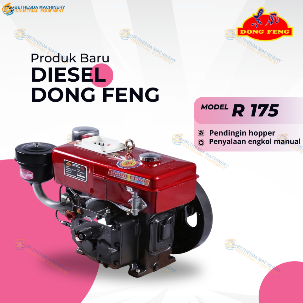 Diesel Dongfeng 7 HP / 7PK Mesin Penggerak Dong Feng R 175 A R 175NL Hopper
