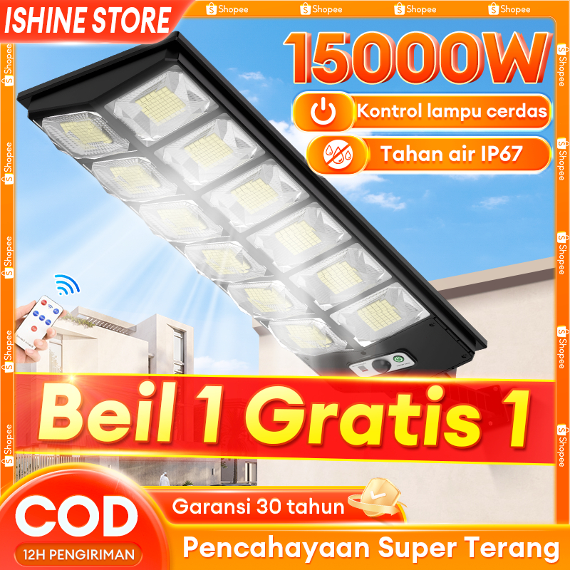 15000W Lampu Tenaga Surya Lampu solar cell outdoor Lampu Jalan Tenaga Matahari  lampu jalan LED Lamp