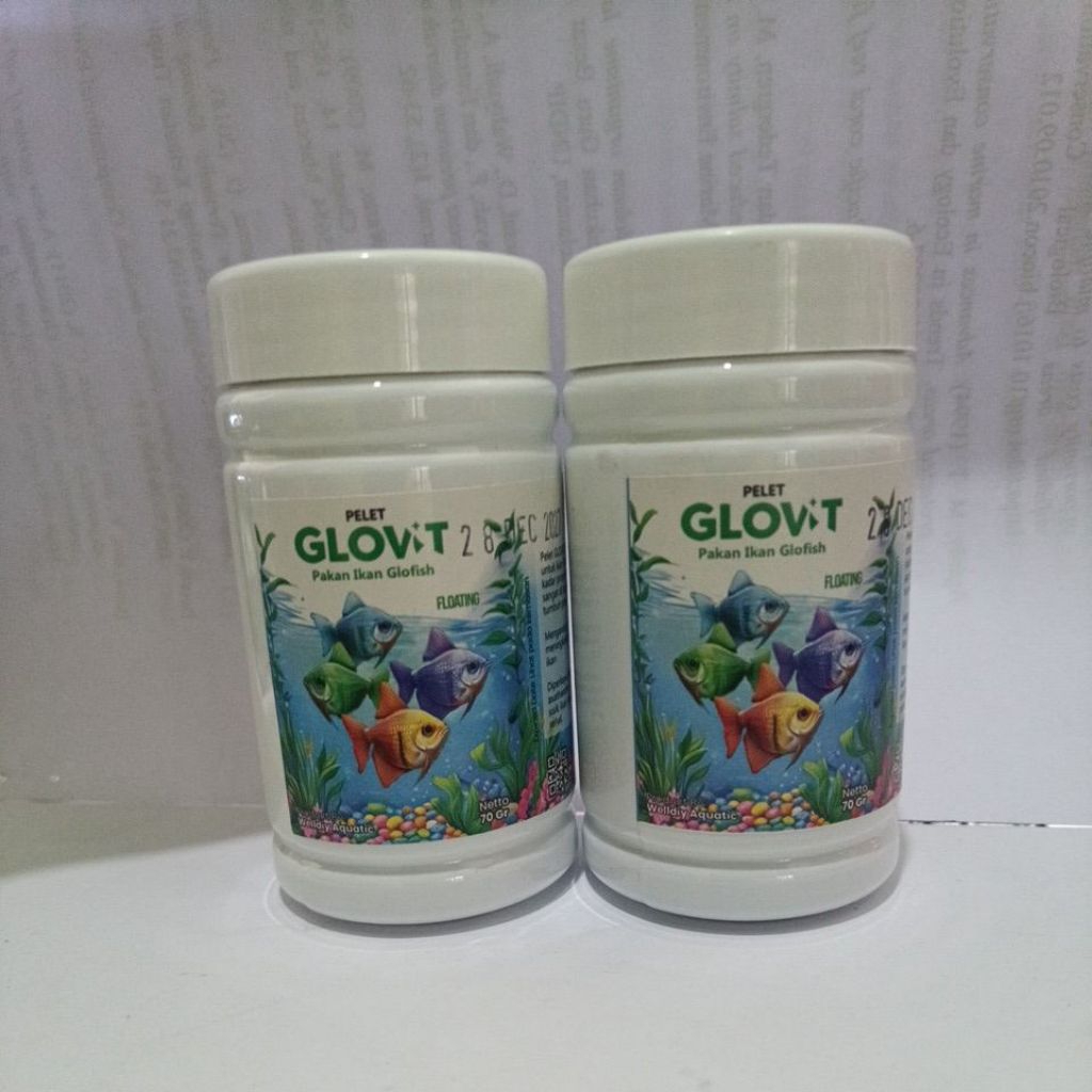 Makanan Ikan Hias Kecil Warna Warni Glovit 70gr