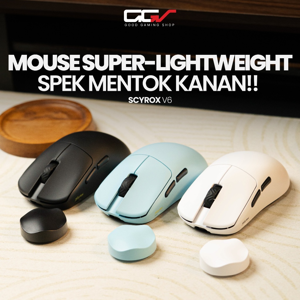 Scyrox V6 / V-6 Ultra Lightweight Gaming Mouse PAW-3950 8K Polling Rate 30.000 DPI - Gaming Mouse