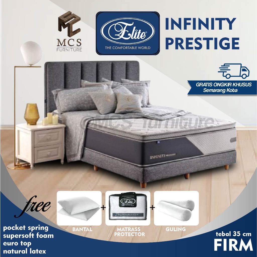Springbed Kasur Full Set ELITE Infinity Prestige Latex Mebel Furniture MCS Semarang