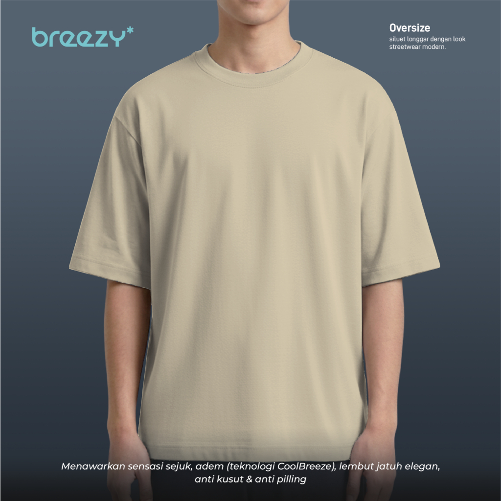 BREEZY Kaos T-Shirt Oversize Danbowl 210 RWDMAN | Khaky Color