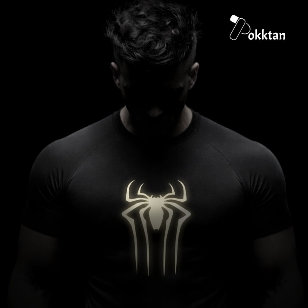 [REFLEKTIF] Kaos Olahraga Compression Shirt Reflektif "Spiderman" Gym Pria