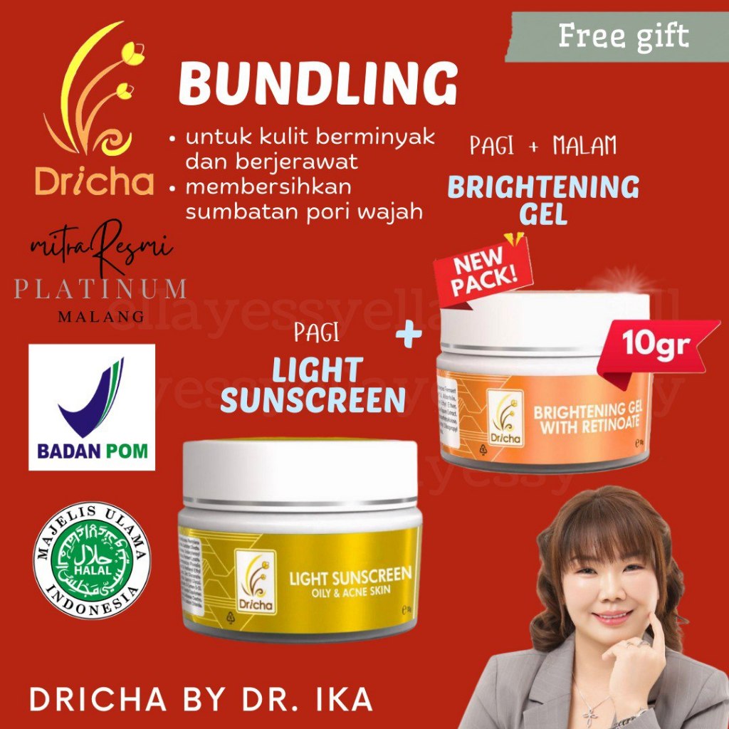 Dricha bundling light sunscreen+brightening gel