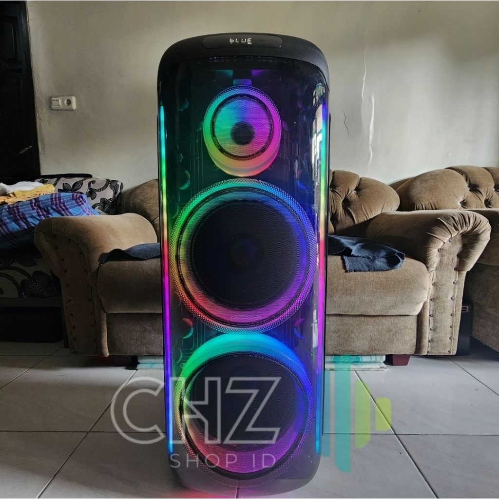 ADS PTG 210H Speaker Portable Speaker Bluetooth Speaker Kayu Speaker Troli 10 inch x 2 ADS PTG210H D