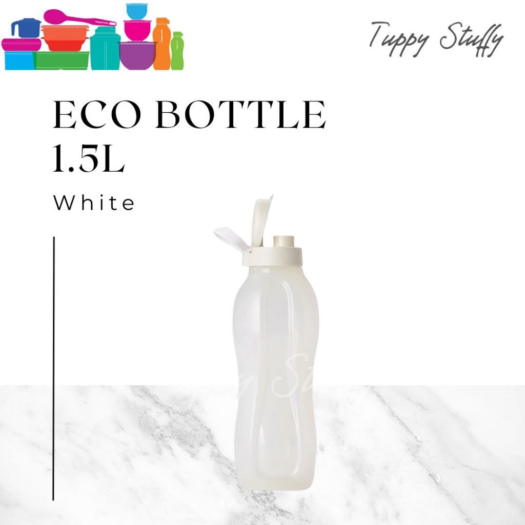 Tupperware Eco Bottle 1.5L White Original Botol Minum Plastik 1.5 Liter
