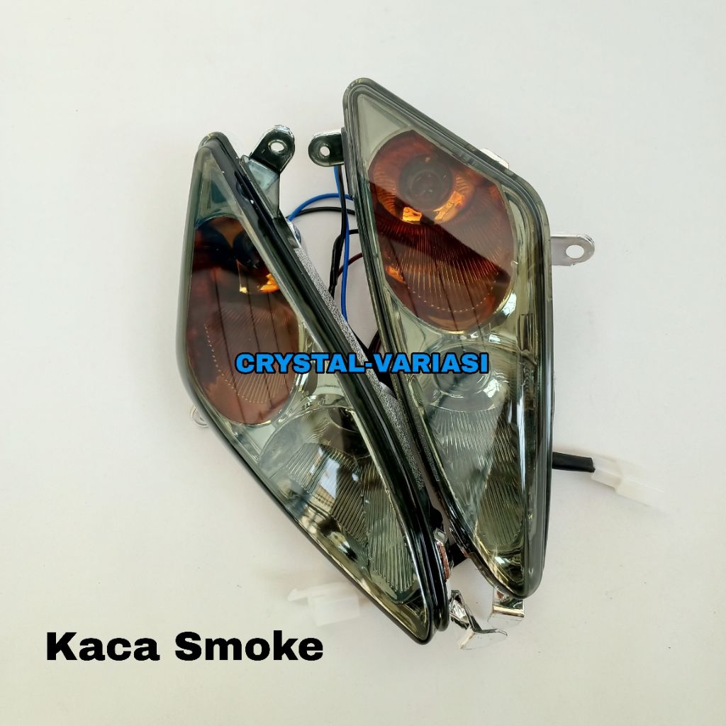 Lampu Sein Depan Mio Sporty Mx Costum Warna Mika Smoke/Refektor Sen Mio Mx Sporty Thailand Costum Wa