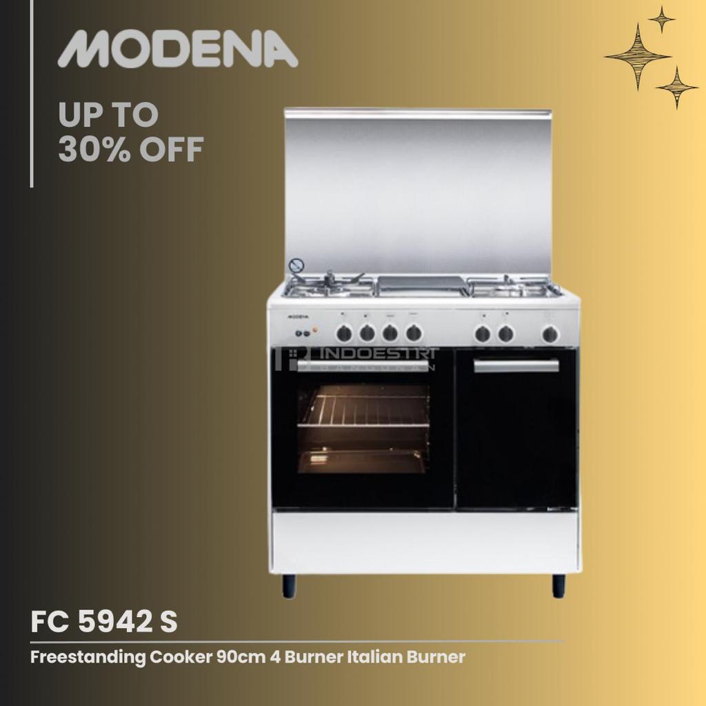 Kompor Freestanding Modena FC 5942 S / Modena Kompor 4 Tungku / Freestanding Cooker 90cm