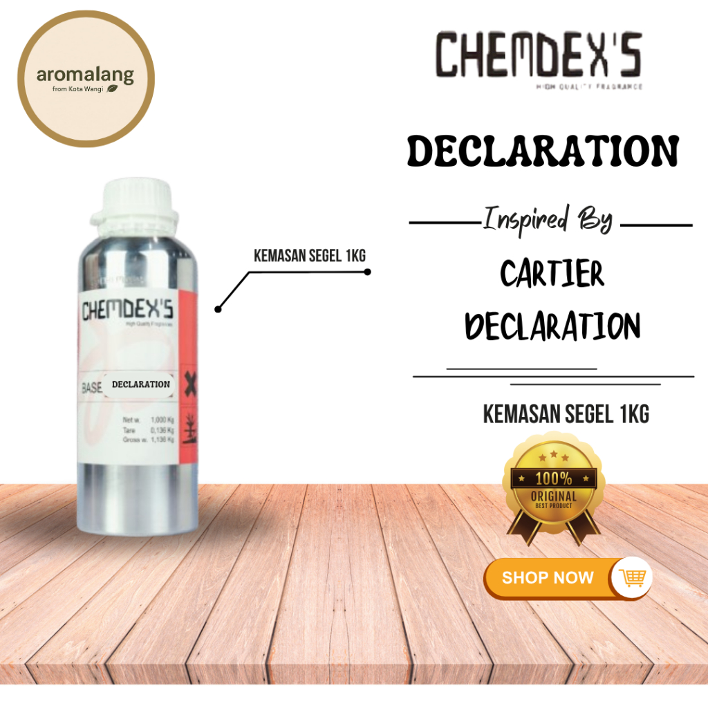 DECLARATION BY CHEMDEX PARFUM BIBIT | KEMASAN SEGEL 1KG | INSP BY CARTIER DECLARATION