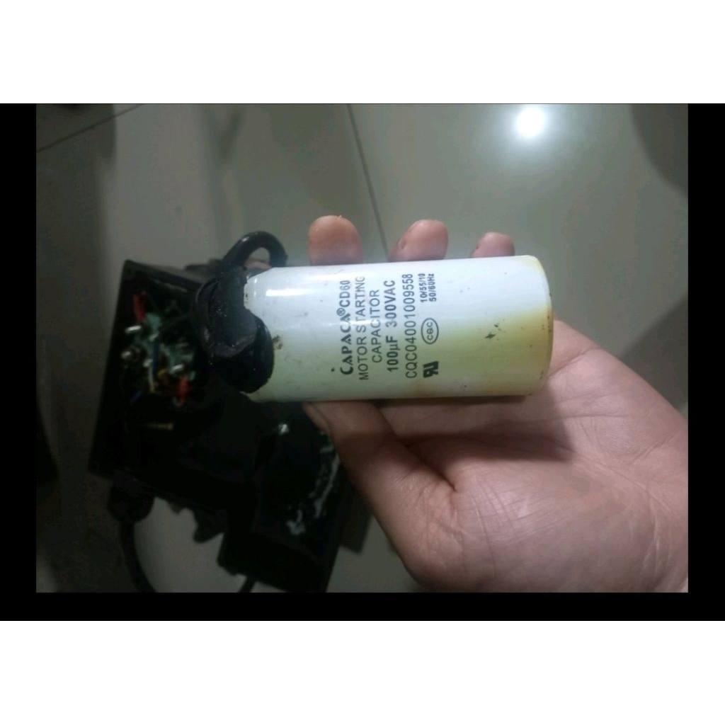 kapasitor starting 100mf / kapasitor pompa CNP / kapasitor kabel 100mf ori CNP / kapasitor 100uf