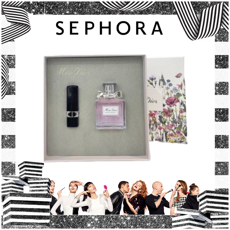 Dior Parfum Gift Set original |Miss Dior Blooming Bouquet Eau De Toilette 50ML+Dior lipstik Velvet #