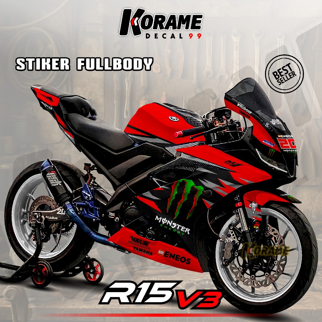 Decal R15 V3 Full body // Stiker Motor R15 V3 Motif Manster List