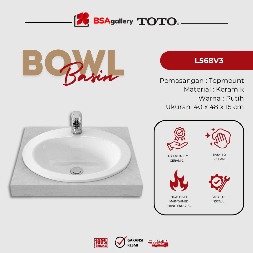 BSA Gallery WASTAFEL TOTO L568V3 BODY ONLY / WASTAFEL TOTO ORI L 568 V3