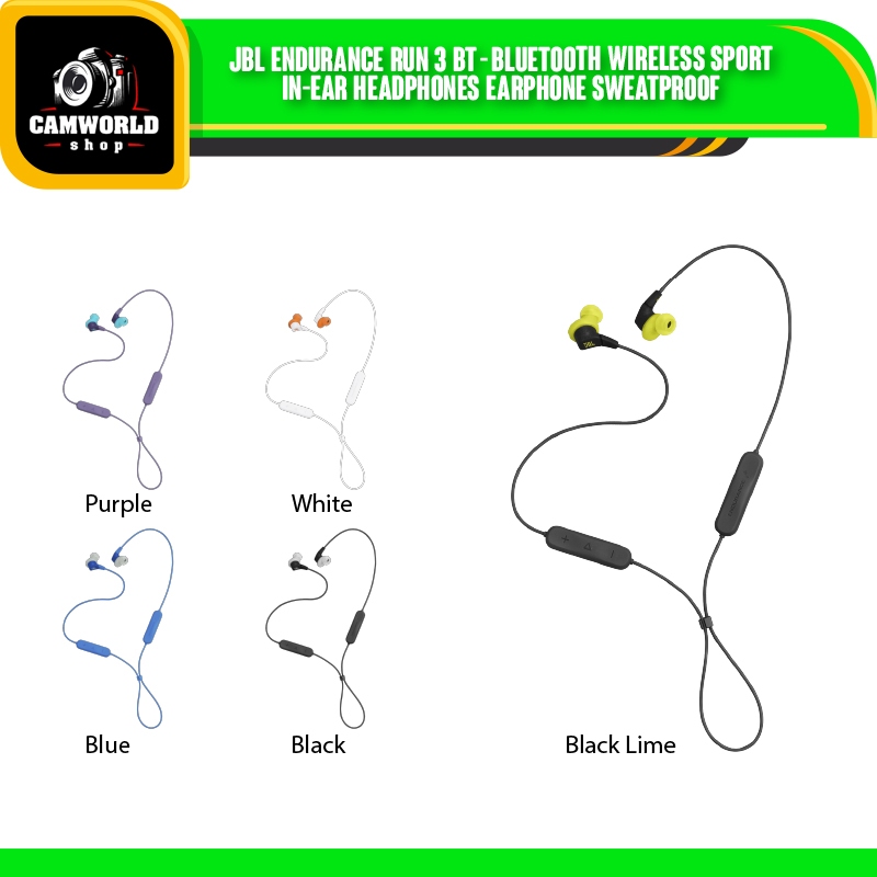 JBL Endurance Run 3 BT - Bluetooth Wireless Sport In-Ear Headphones Earphone Sweatproof