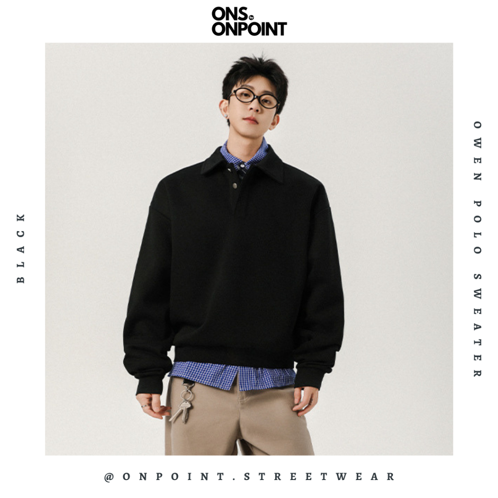 [ONS BY ONPOINT] Owen Polo Sweater - sweatshirt oversize pria sweaatshirt pria distro sweater pria d