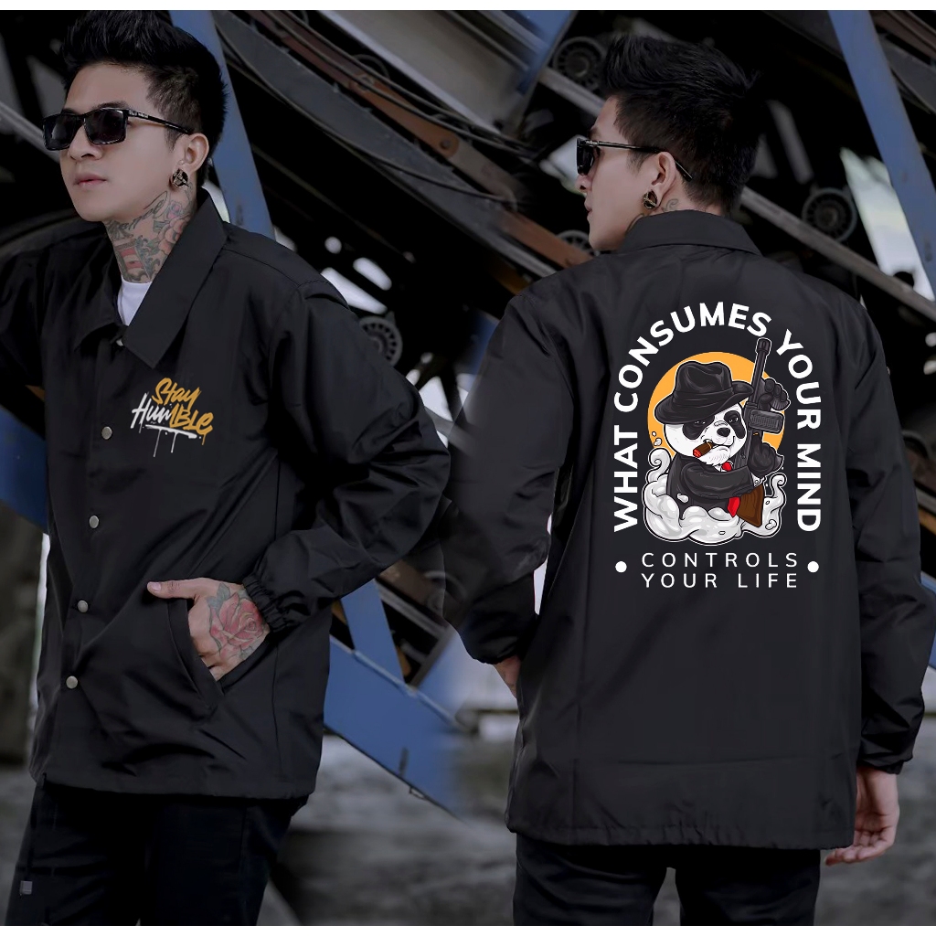 Jaket coach pria wanita vintage baseball bahan parasut taslanJacket farsity naga korea terbaru jeket