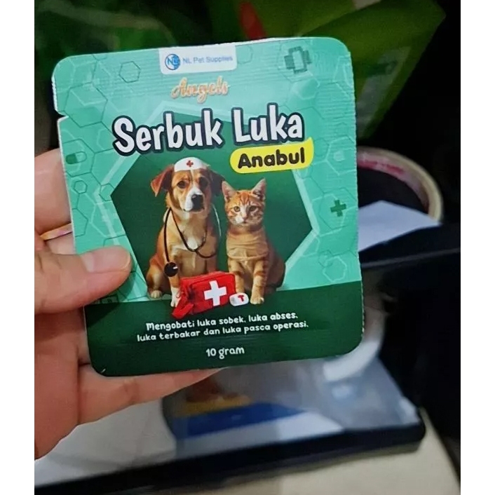 Obat Luka Luar Habis Operasi, Luka Garuk, Luka Robek / Nanah  Obat Luka Hewan Obat Serbuk Luka Kucin