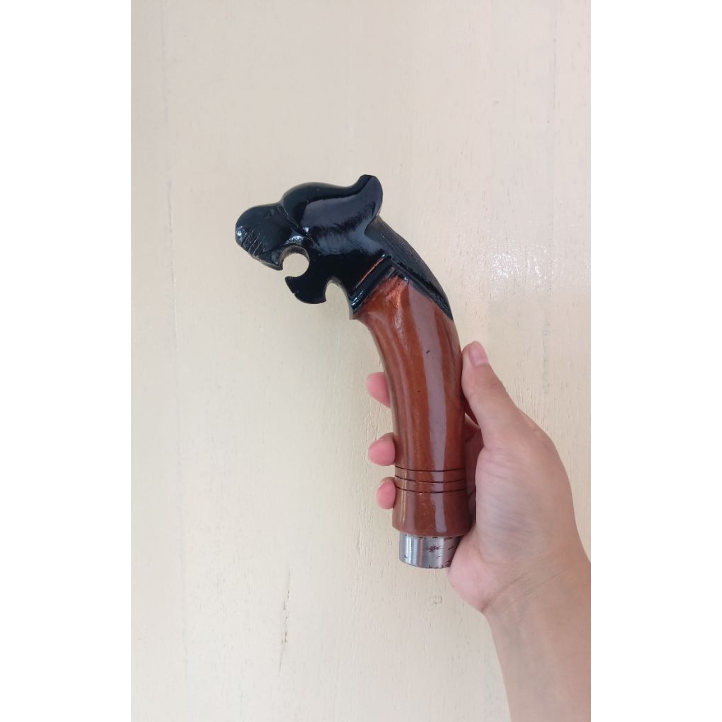 Gagang Golok siap Pasang Ukiran Macan Kombinasi