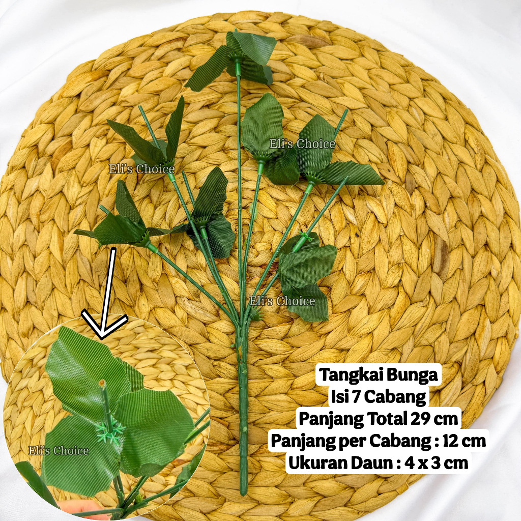 Tangkai Bunga Cabang 7 / Batang Bunga Buatan Palsu
