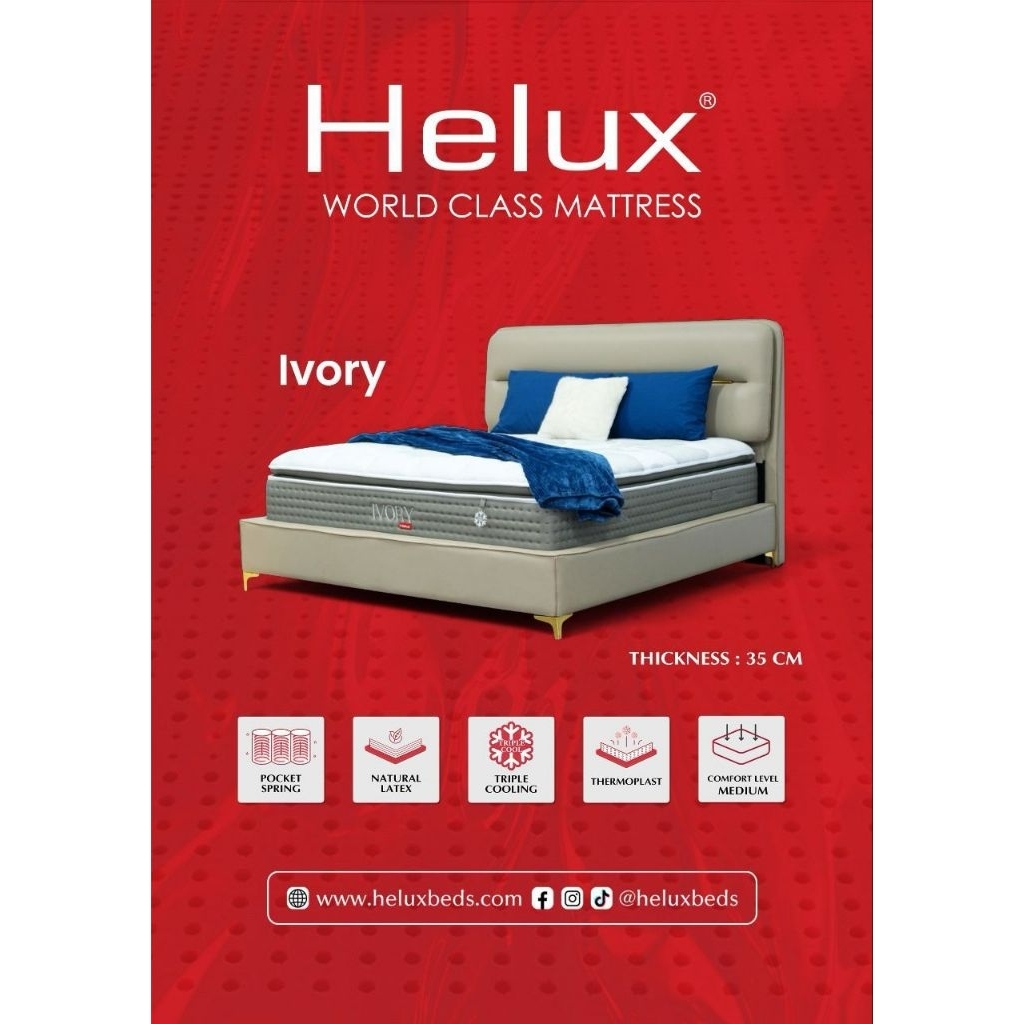 springbed matras helux ivory
