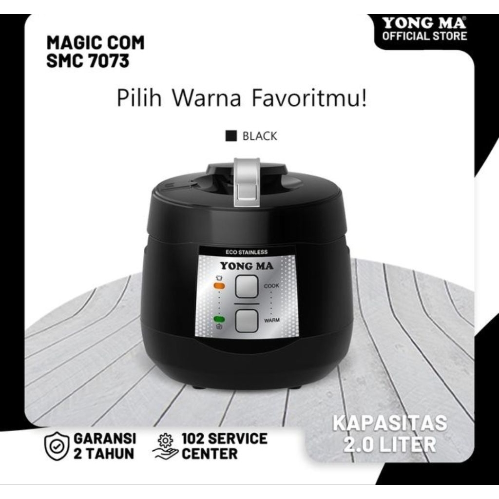 YONG MA RICE COOKER PANCI STAINLESS 2L SMC7073