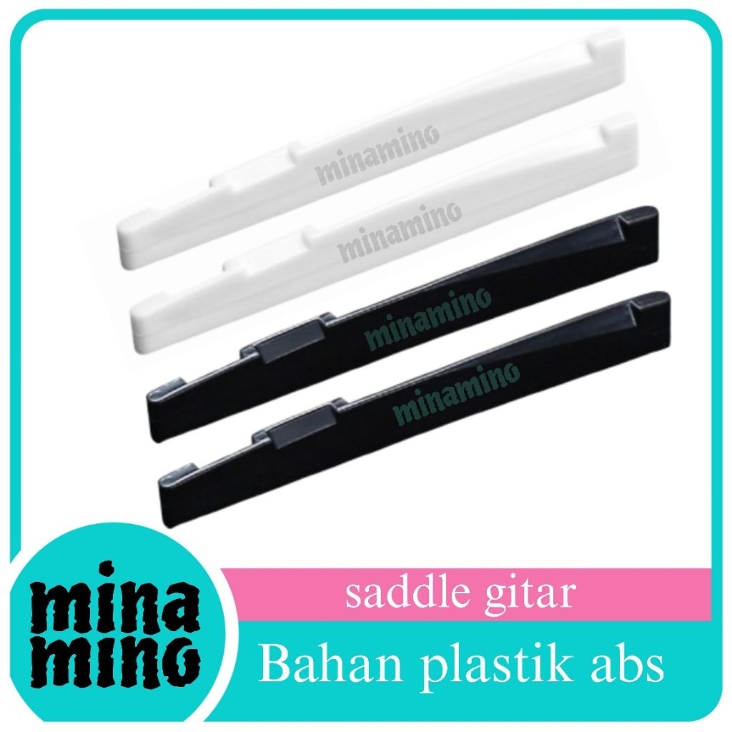 saddle gitar akustik - sadel gitar - saddle gitar warna hitam dan putih