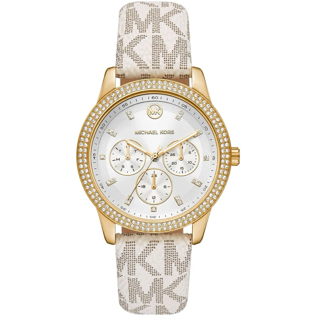 Jam Tangan Wanit MK6967 Tibby White Leather Strap
