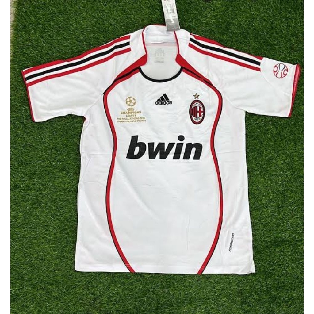 JERSEY AC MILAN AWAY RETRO FINAL UCL ATHENA TAHUN 2007 GRADE ORI