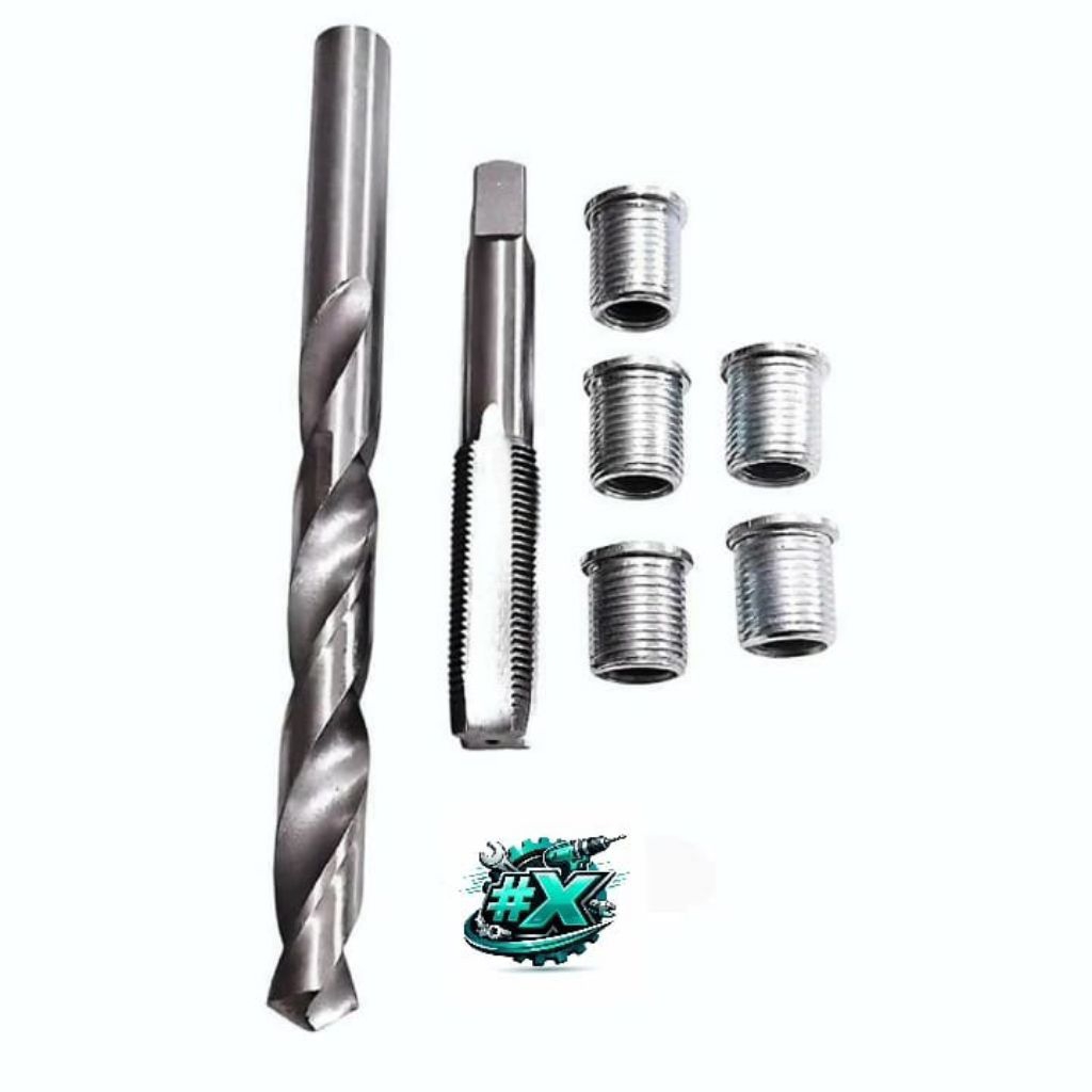 Paket Komplit Verbos Busi Set Tap N Bor Set Sok Drat Busi Pendek Motor Bebek & Metik Drat Luar M14X1