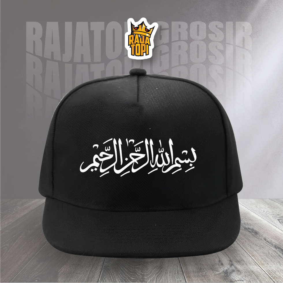 Topi Snapback Custom Logo Sablon Islami Untuk Remaja & Dewasa/ Topi Islami/ BISMILLAH