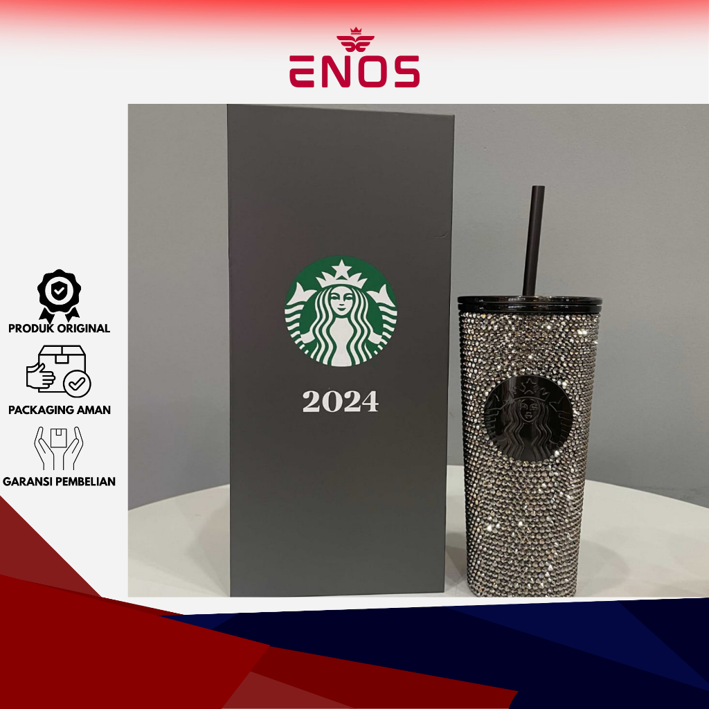 TUMBLER STARBUCKS PREMIUM | TUMBLER STARBUCKS ORIGINAL 100% | RHINESTONE BLACK LIMITED EDITION CHINA