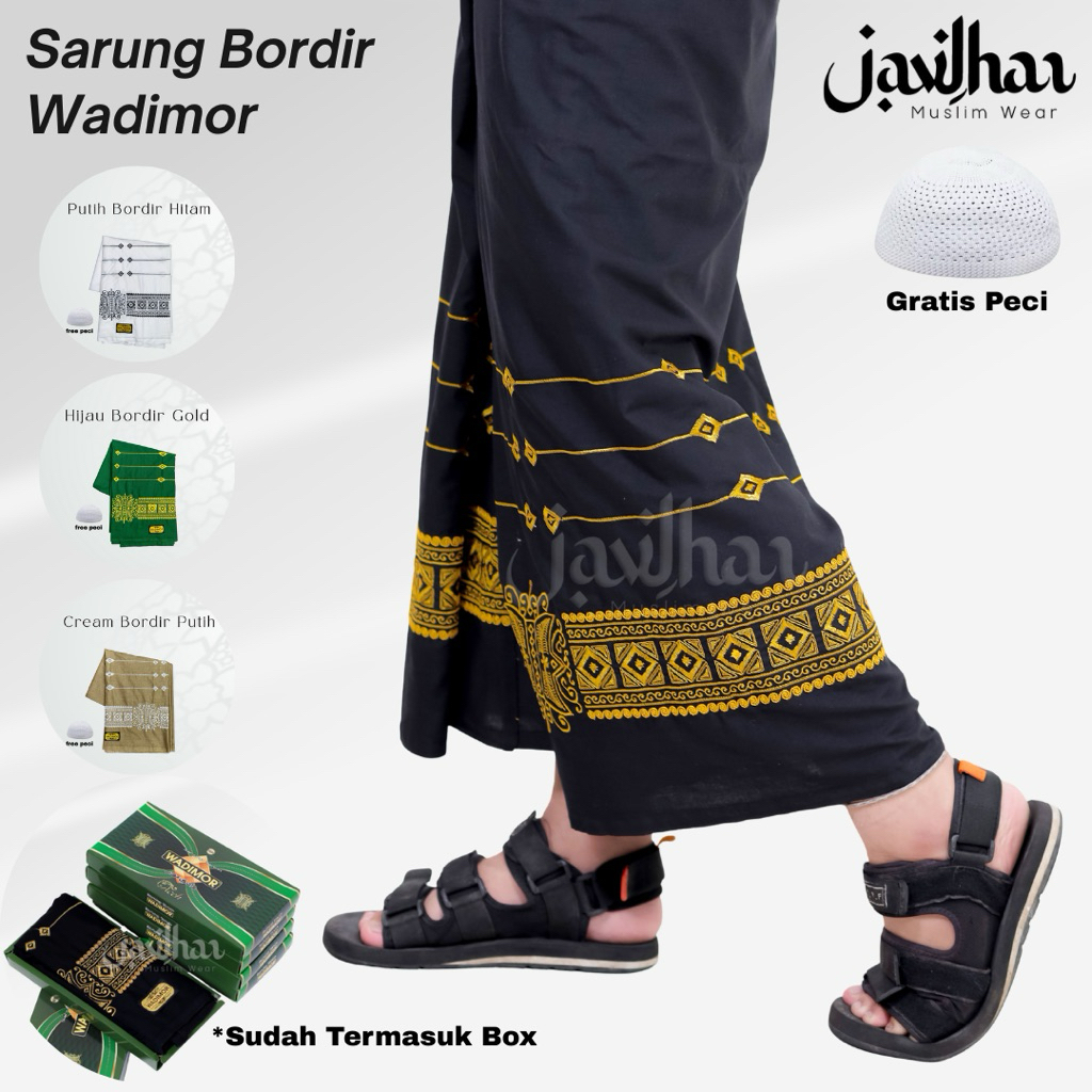 Sarung Wadimor Tenun Motif Bordir Terbaru Aceh Toraja Bali Pria